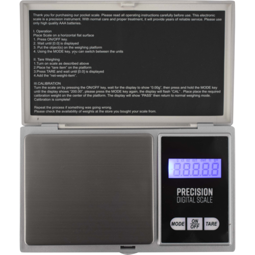 Mini Digital Stainless Steel Kitchen Scale - Up to 4.4lbs (Retail)