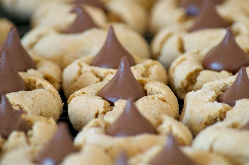 Peanut Butter Kiss Cookies                            ( AKA Peanut Butter Blossoms)