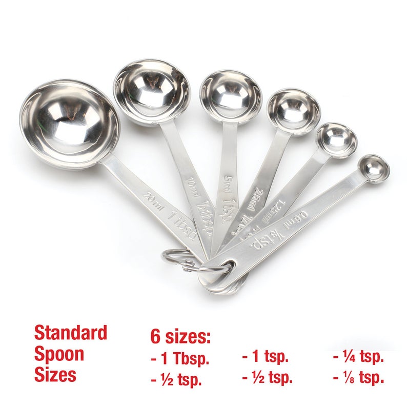 2 Measuring spoons, with 6 different sizes – Polygons